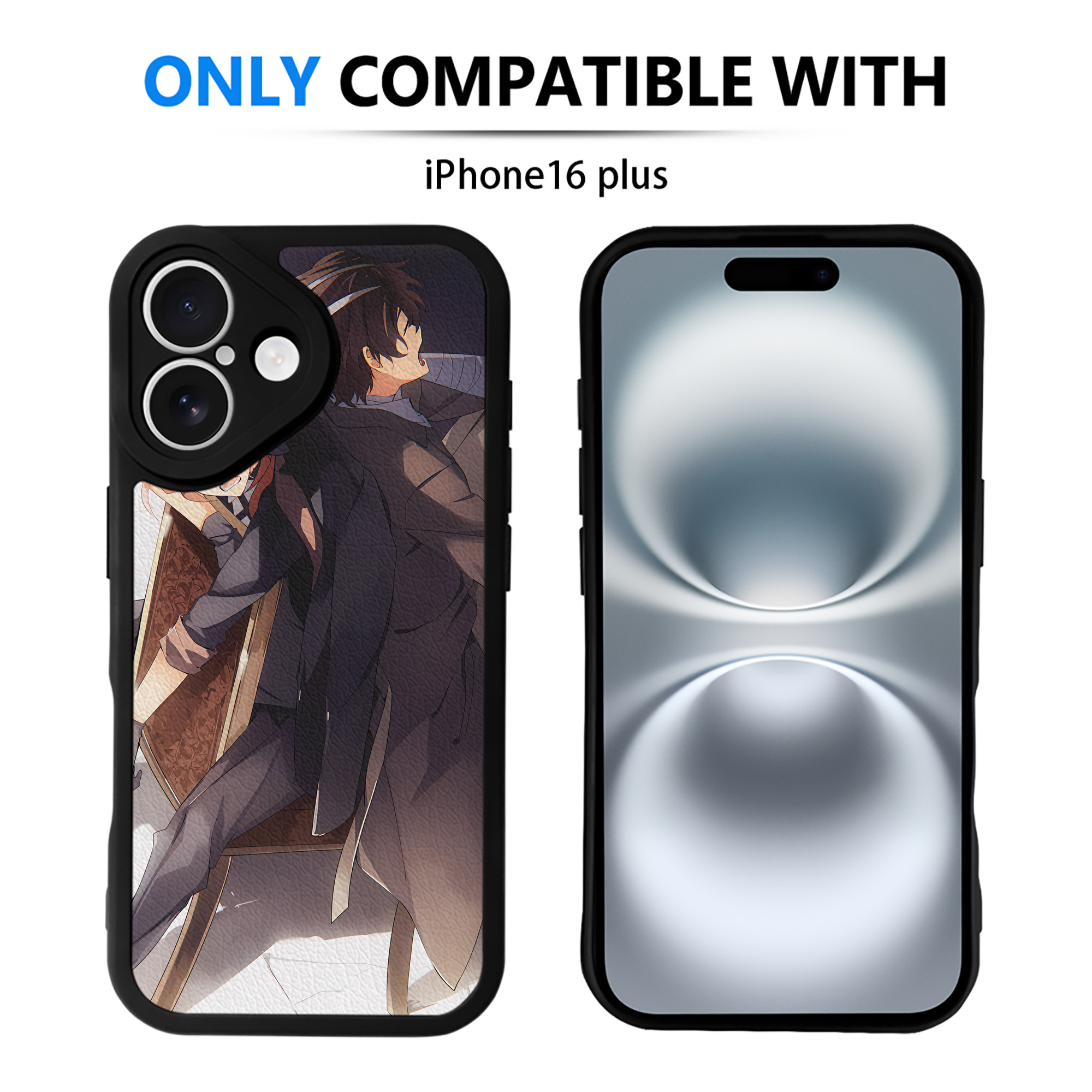 （画像用） 文豪ストレイドッグス Bungo Stray Dogs 【iPhone 16シリーズ対応】シリコンスマホケース（レザー調） 材質：シリコン
